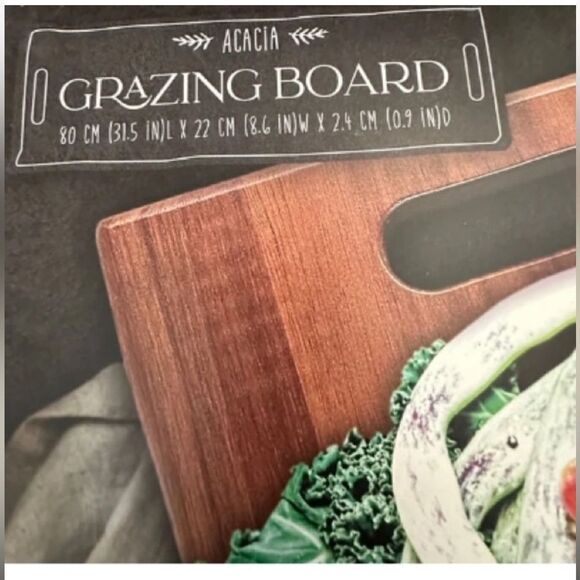 CHARCUTERIE grazing Acacia Wooden
Cheese Serving Board with Handles 32" x 8"
XL - Picture 1 of 11